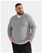 1850 - Pullover Escote V Fino Liso - Talle Especial 