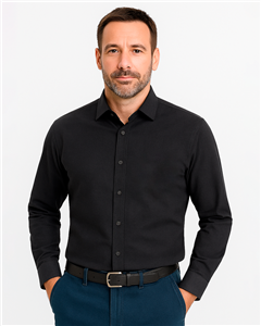 2431 - Camisa Lino Con Spandex Y Cuello Italiano