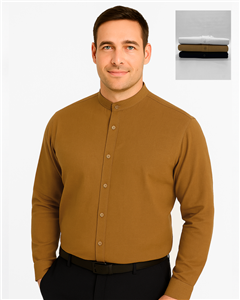 2767 - Camisa Lino Cuello Mao