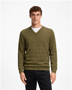 5456 - Sweater Escote V Con Vivos