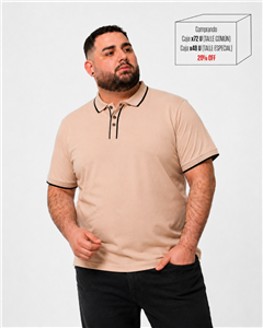 P5103 - Chomba Jersey Con Vivos TALLE ESPECIAL